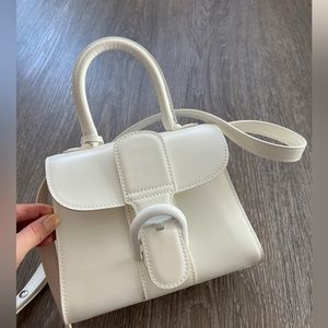 Delvaux Snow white leather handbag